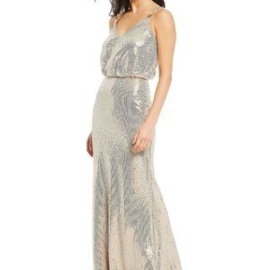 CALVIN KLEIN FORMAL GOLD LONG DRESS SIZES
